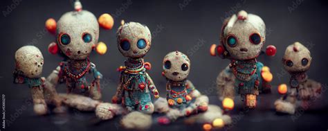 voodoo dolls for halloween celebration party, background. Stock Illustration | Adobe Stock