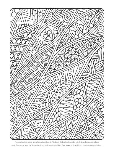 Free Printable Abstract Colouring Page Download | L.J. Knight Art