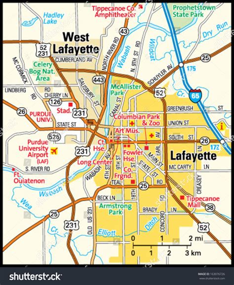 Lafayette Indiana Map | World Map 07