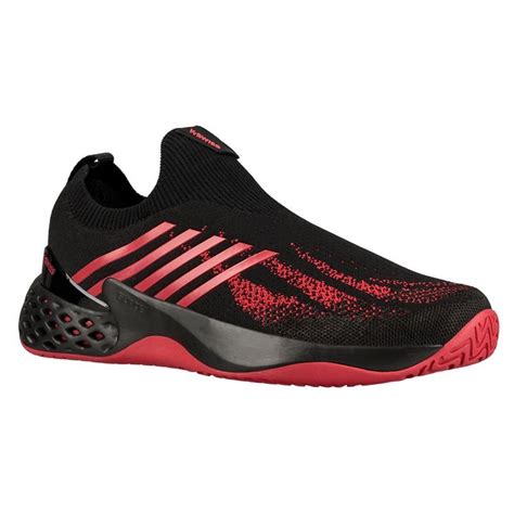 K Swiss Aero Knit Mens Tennis Shoe, Black/Lollipop | Midwest Sports