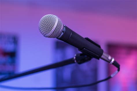 HD wallpaper: black corded microphone, shure sm58, music, stage ...