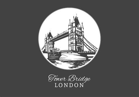 Vector Drawn London Tower Bridge 91623 Vector Art at Vecteezy