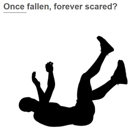 Fear of falling is a very real condition called basophobia or ...