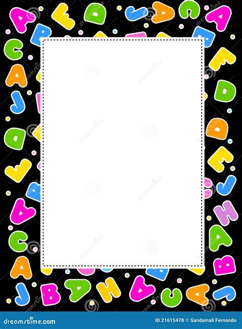 Alphabet Border Cartoon Vector | CartoonDealer.com #17149635