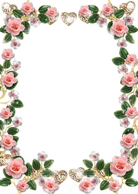 Delicate-Floral-Jewelries-and-Pink-Roses-Picture-Frame.png (915×1280) | mix pictures | Pinterest