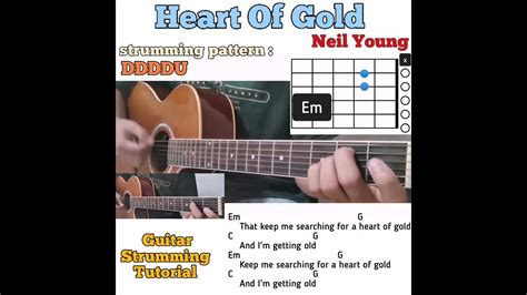 Heart Of Gold - Neil Young guitar chords w/ lyrics & strumming tutorial ...