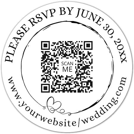 Amazon.com : Custom QR Code Stickers for Wedding, Scan Labels for Business, QR Code Invitation ...