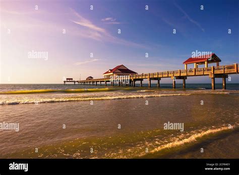 Pier 60 at sunset on a Clearwater Beach in Florida Stock Photo - Alamy