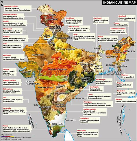 The Culinary Regions of Indian Food - Monday Map