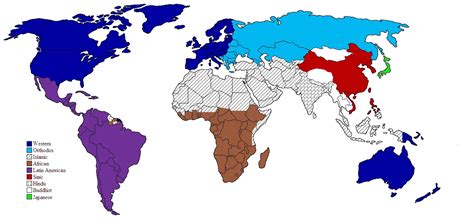 Clash of Civilizations Map - MapSof.net