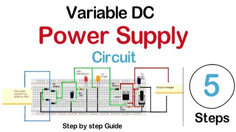 How to make Variable DC power supply | DC power supply Circuit - YouTube