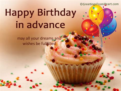 Happy Birthday Wishes In Advance Quotes | BirthdayBuzz