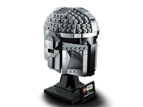 LEGO The Mandalorian Helmet includes armor cleverly recreated with drum-lacquered elements ...