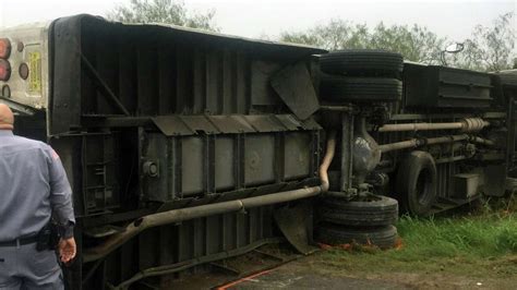 South Texas prison bus crash sends 16 to hospital