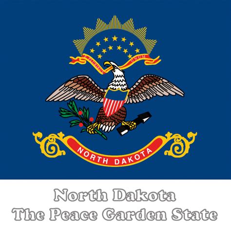 Large, Horizontal, Printable North Dakota State Flag, from NETSTATE.COM