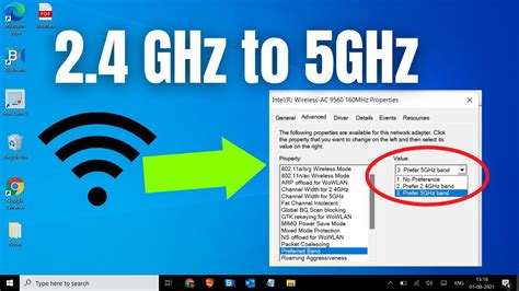 How to Change From 2.4 GHz to 5 GHz Wireless Network Adapter in Windows 11/10/8/7 - YouTube