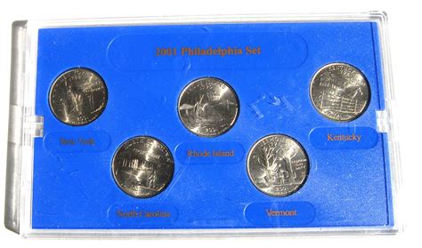 2001 P United States Philadelphia Mint 5 Coin Set Without Box or COA ...