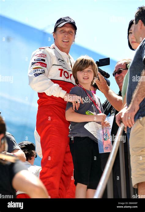 William Fichtner and son The 2011 Toyota Grand Prix Pro Celebrity Race at the Toyota Grand Prix ...