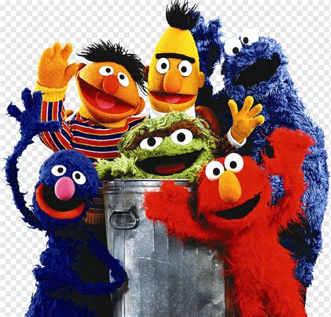 Elmo Mr. Snuffleupagus Oscar the Grouch Big Bird Grover, sesame, bert, plush, sesame Street png ...