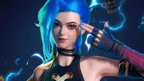 Blue Hair Jinx HD Arcane Wallpapers | HD Wallpapers | ID #100876