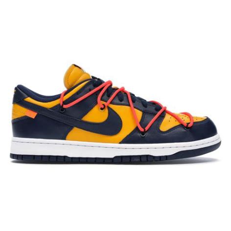 sankicks Sports » Nike Dunk Low Off-White University Gold Midnight Navy