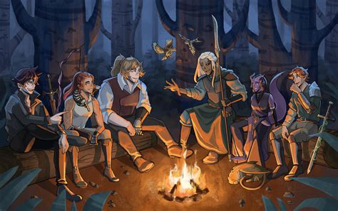 [OC] [ART] [COMM] Campfire - my recent done commission! : r/DnD