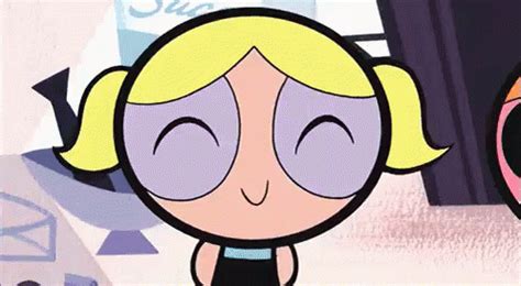 Bubble's Bouncing GIF - Bubbles Powerpuffgirls Happy - Discover & Share GIFs