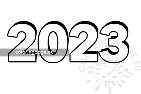 Number 2023 template | Coloring Page