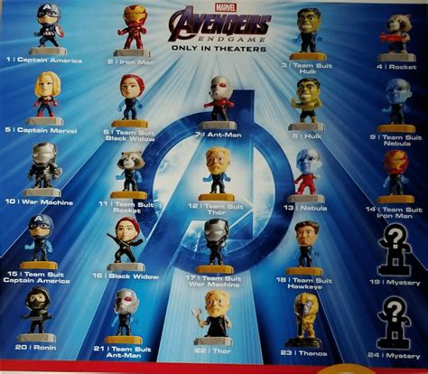 McDonald's 2019 Marvel's Avengers Complete Set Of 24 Stickers ...