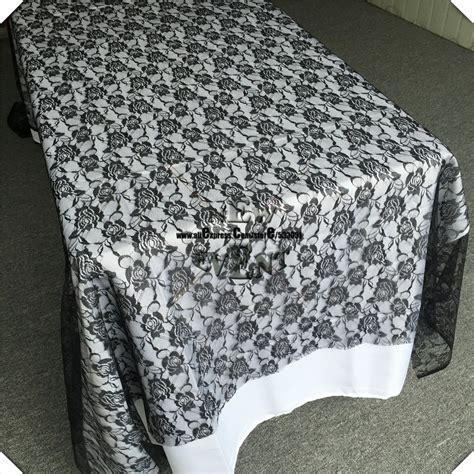 Black Lace Rectangular Tablecloth For Wedding Table Overlay/Covers Party Cloth Wedding Linen ...