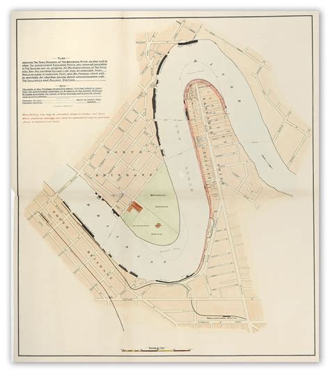 [Brisbane] Plan Showing the Town Reaches of the Brisbane River.... - Antique Print Map Room ...