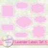 Free Labels Design Elements in Lavender