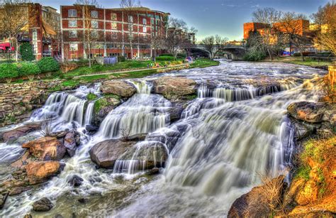 Relentless Reedy River Falls Park Greenville South Carolina Art Photograph by Reid Callaway