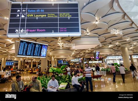 Mumbai India,Chhatrapati Shivaji International Airport,terminal,gate,interior inside,sign ...