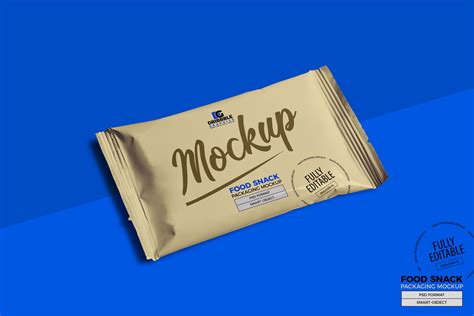 Free Food Snack Packaging PSD Mockup | Dribbble Graphics