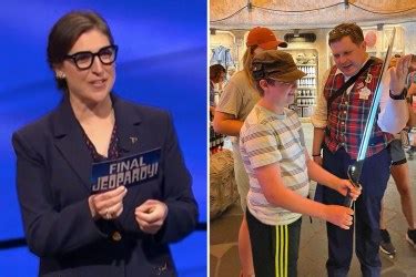 Jeopardy! host Mayim Bialik shares rare photo of children Miles, 16 ...