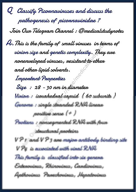 SOLUTION: Picornavirus - Classification - Pathogenesis and Illustration - Mnemonic ...