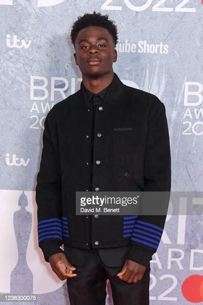 Bukayo Saka arrives at The BRIT Awards 2022 at The O2 Arena on... News ...