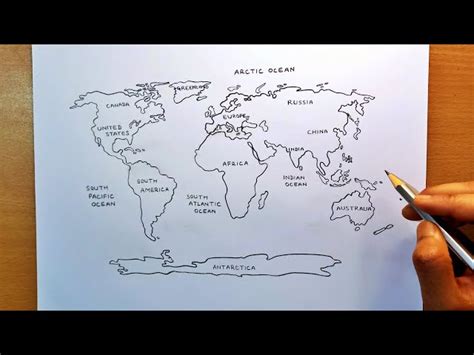 Top more than 155 simple world map drawing - seven.edu.vn