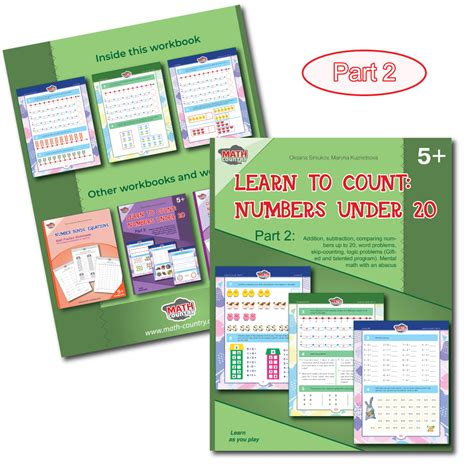 Math workbook for preschoolers (5 year olds). Learn to count. Part 2 ...