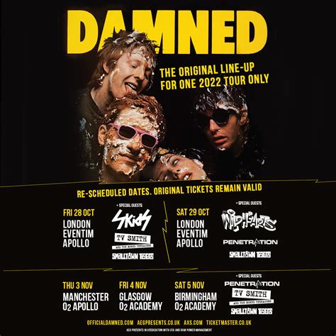 The Damned Reschedule UK Reunion Tour Dates - ThePunkSite.com