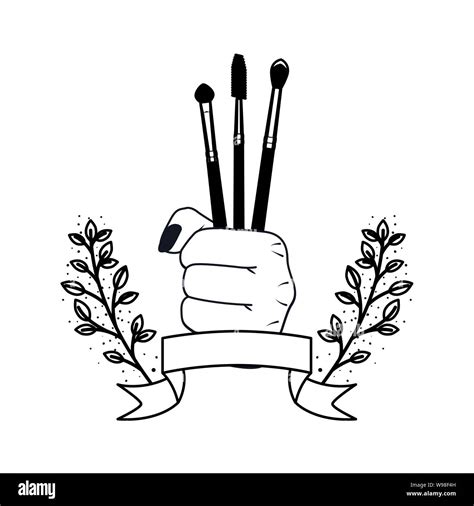 makeup brushes on white background Stock Vector Image & Art - Alamy