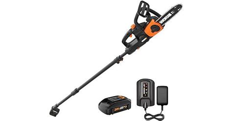 Worx WG323 20V Power Share 10" Cordless Pole/Chain Saw with Auto-Tension (Battery & Charger ...