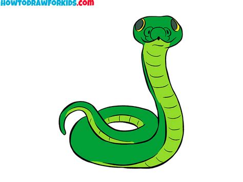 How to Draw an Easy Snake - Easy Drawing Tutorial For Kids