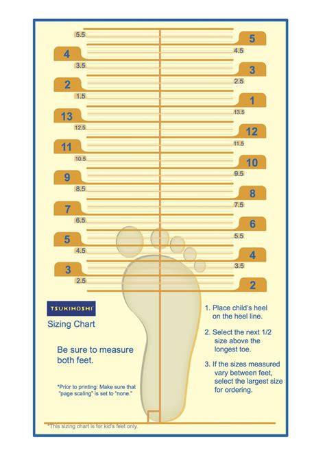 Foot Measurement Chart Size Guide