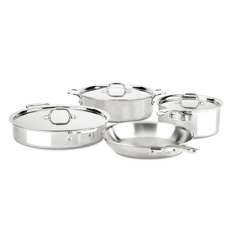 All-Clad d3 Compact Stainless-Steel 7-Piece Cookware Set | Williams Sonoma