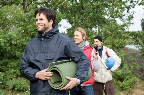 Three guys going camping - Stock Photo - Dissolve