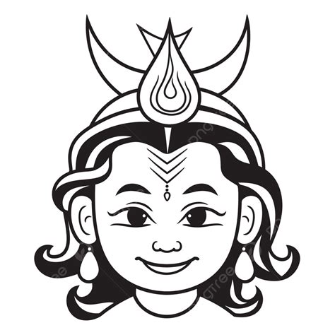 Shiv Lord Head Vector Illustration Outline Sketch Drawing, Wing Drawing, Rat Drawing, Head ...