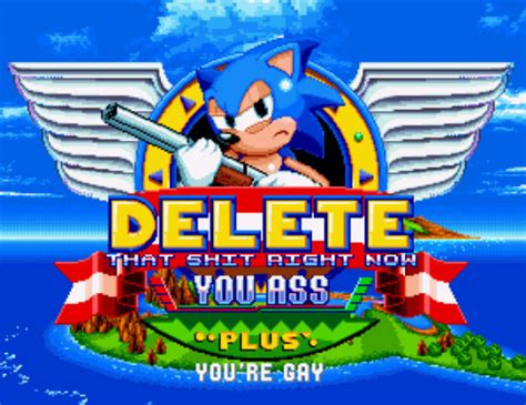 Sonic holding a shotgun to tell you to delete Blank Template - Imgflip