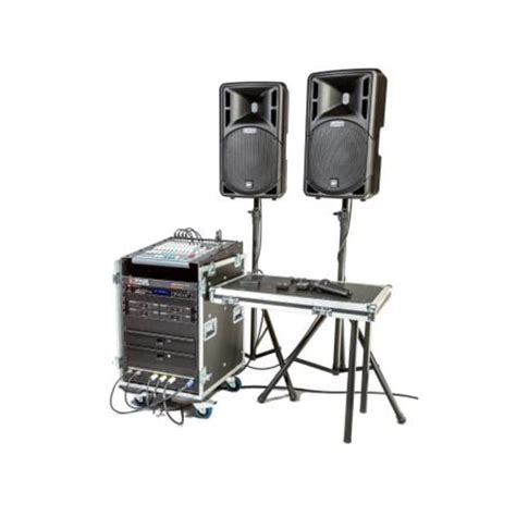 Stage Electrics ENCGPSS2H2L Gold Portable Sound System - 2x Hand Held & 2x Lavalier